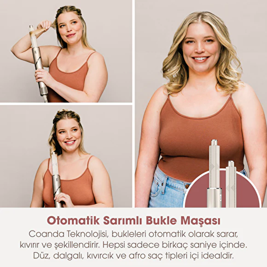 Shark FlexStyle 3-in-1 Saç Kurutma Şekillendirme Sistemi - Stone