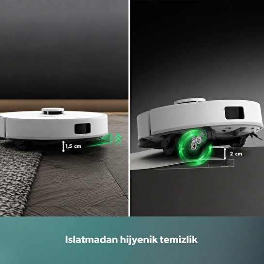 Homend Alex 30 Otomatik Boşaltım Sistemli Moplu 20.000 Pa Robot Süpürge