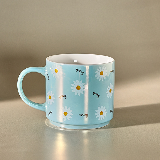 Karaca Daisy Lüsterli Mavi Mug 420 ml