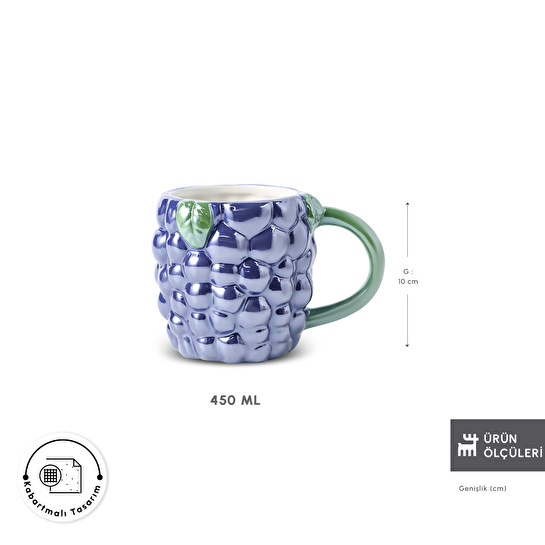 Karaca Blueberry 450 ml Mug