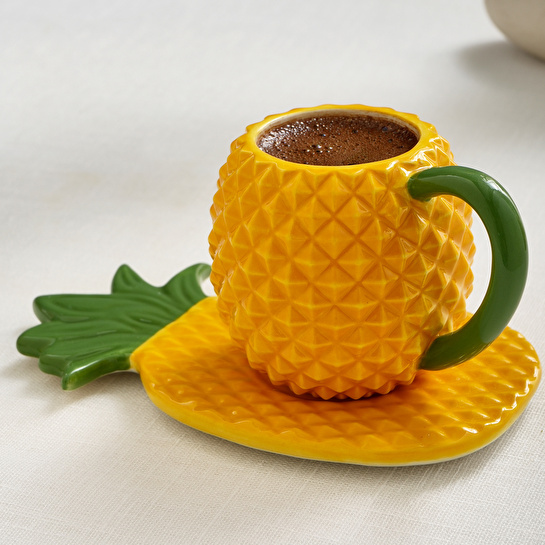 Karaca Pineapple 2 Kişilik 90 ml Kahve Fincanı