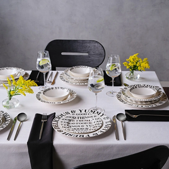 Emsan Forever Bone Mood 24 Parça 6 Kişilik Yemek Takımı