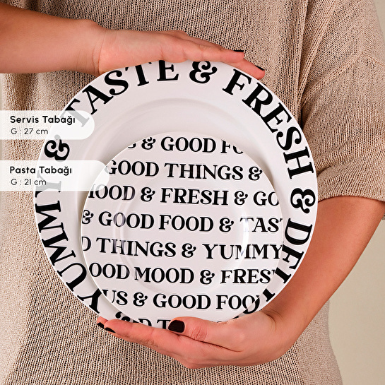 Emsan Forever Bone Mood 24 Parça 6 Kişilik Yemek Takımı