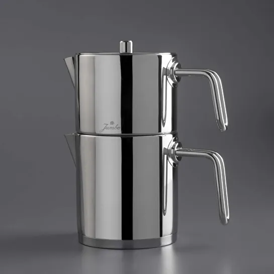 Jumbo Metalix 14 Parça Çelik Çeyiz Seti (Metalix 8 Parça Çelik Tencere Seti-Metalix Full Metal Çaydanlık-3'lü Cezve)