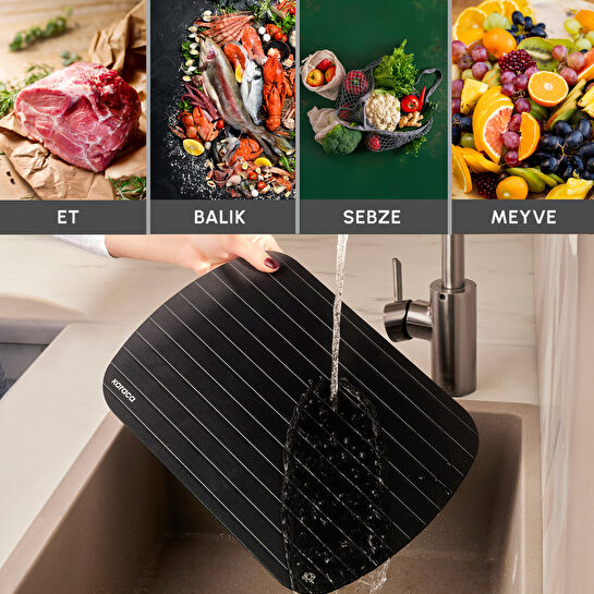 Karaca Mutfaksever Defrozlu Kesme Tahtası ve Buz Çözme Tepsisi
