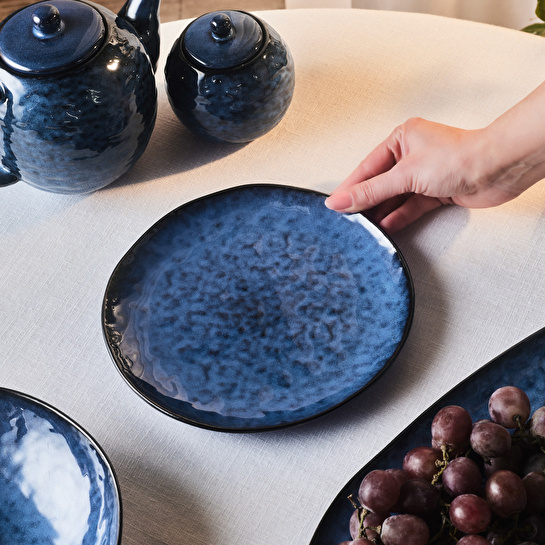 Karaca Nebula Blue Pasta Tabağı 21 cm