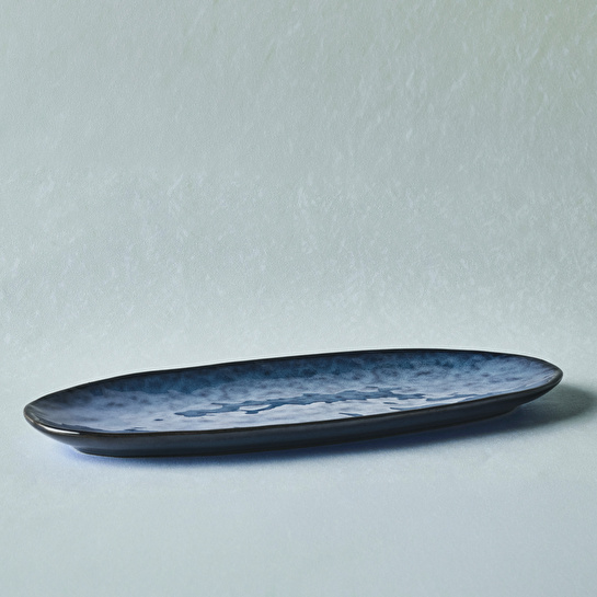 Karaca Nebula Blue Kayık Tabak 33 cm