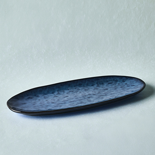 Karaca Nebula Blue Kayık Tabak 33 cm