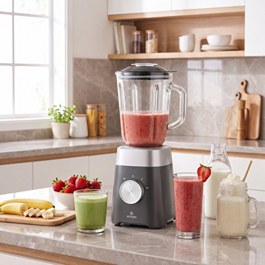 Emsan Multiblend Smoothie Blender Grey 1000W