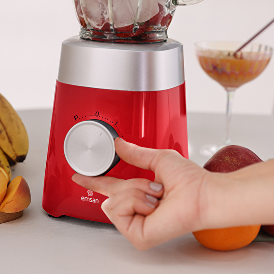 Emsan Multiblend Smoothie Blender Red 1000W