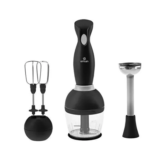 Emsan Profoodmix 3'lü Blender Set Black 1000W