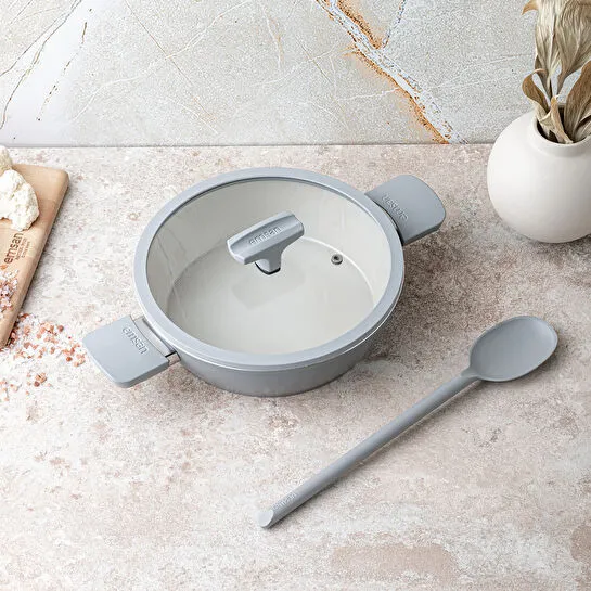 Emsan Swiss Cyrstal RS Karnıyarık Tenceresi Gri 24 cm