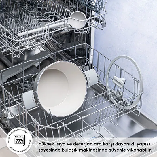 Emsan Swiss Cyrstal RS Derin Tencere Gri 24 cm