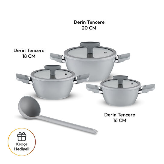 Emsan Swiss Crystal RS 6 Parça Midi Tencere Seti