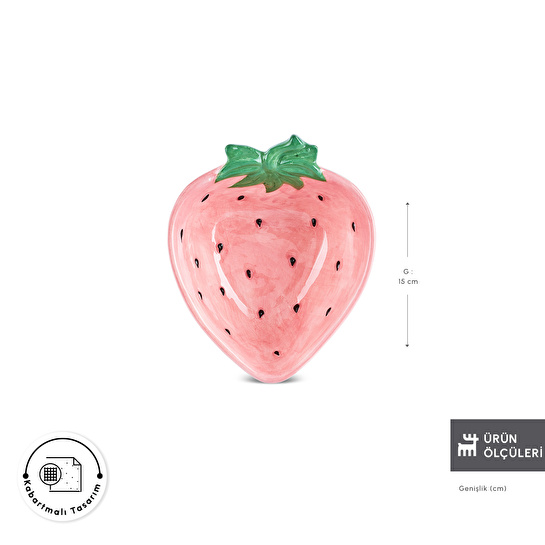 Karaca Strawberry Kase 15 cm Pembe