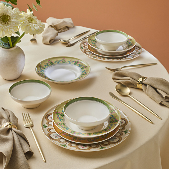 Karaca Forever Bone Colosseum 24 Parça 6 Kişilik Yemek Takımı