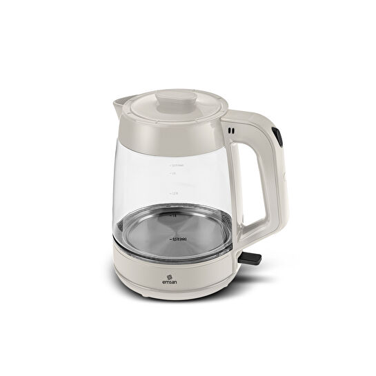 Emsan Glass Tea XL 2 in 1 Cam Çay Makinesi ve Kettle Starlight