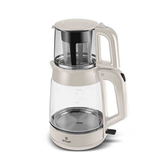 Emsan Glass Tea XL 2 in 1 Cam Çay Makinesi ve Kettle Starlight