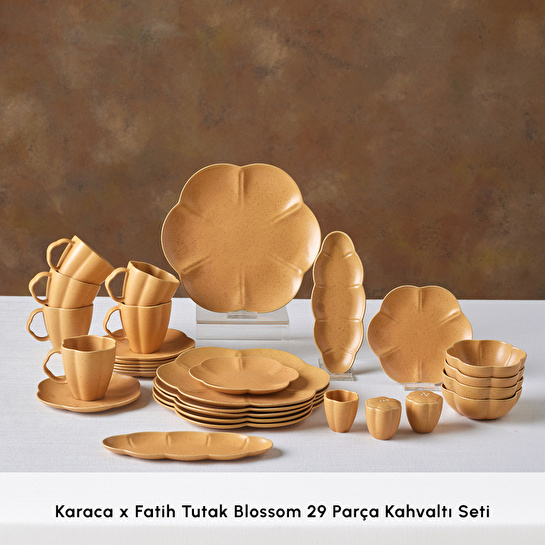 Karaca x Fatih Tutak Blossom 29 Parça 6 Kişilik Kahvaltı Takımı