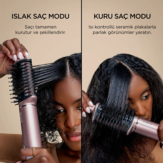 Shark Glam 5 Başlıklı Düz,Dalgalı ve Bukleli Çok Amaçlı Saç Şekillendirici - Pembe