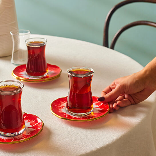 Karaca Eloria 12 Parça 6 Kişilik Cam Çay Seti