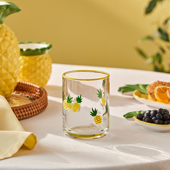 Karaca Pineapple Meşrubat Bardağı 420 ml Sarı