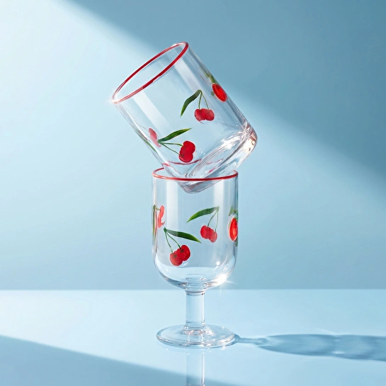 Karaca Cherry Meşrubat Bardağı 420 ml Kırmızı