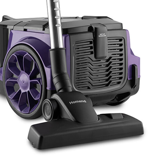 Homend Dustider 1255H Yatay Süpürge Mor Siyah