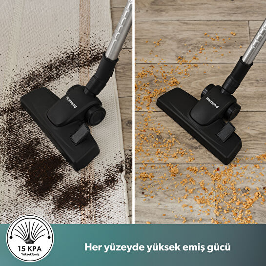 Homend Dustroyer 1255H Yatay Süpürge Mor Siyah
