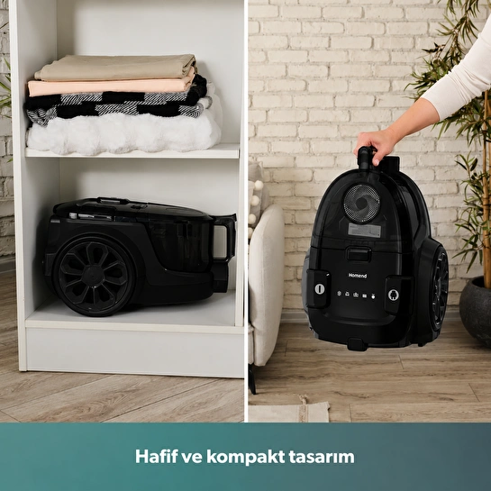 Homend Dustroyer 1255H Yatay Süpürge Siyah