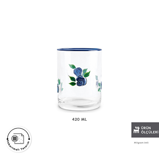 Karaca Blueberry Meşrubat Bardağı 420 ml Mor