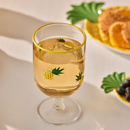 Karaca Pineapple Kadeh 390 ml Sarı