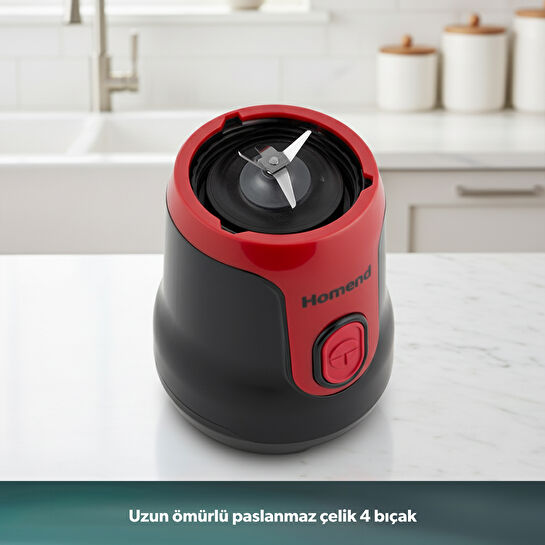 Homend Mixfresh 7026H Kişisel Smoothie Blender Siyah Kırmızı