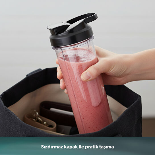 Homend Mixfresh 7026H Kişisel Smoothie Blender Siyah Kırmızı