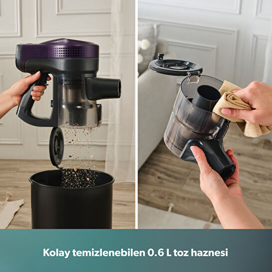 Homend Dustrider 1266H Dikey Süpürge Mor