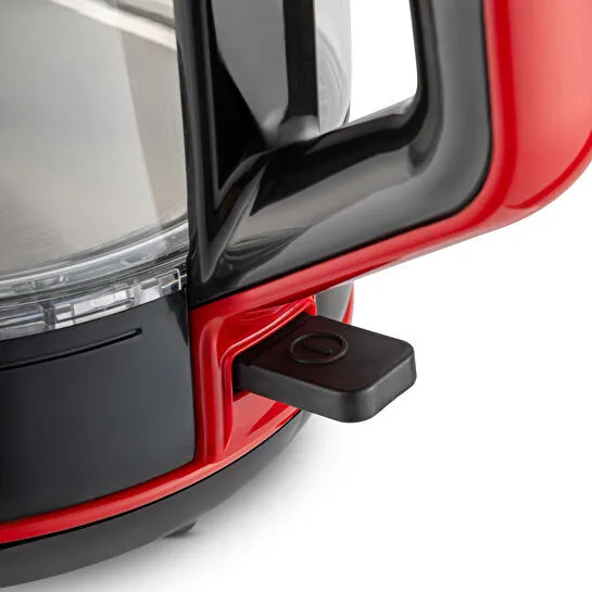 Homend Infinity 1764H Cam Çay Makinesi Siyah Kırmızı