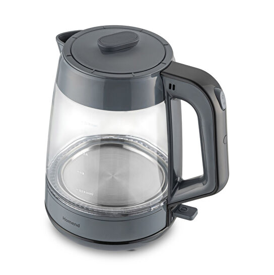 Homend Infinity 1764H Cam Çay Makinesi Antrasit Siyah