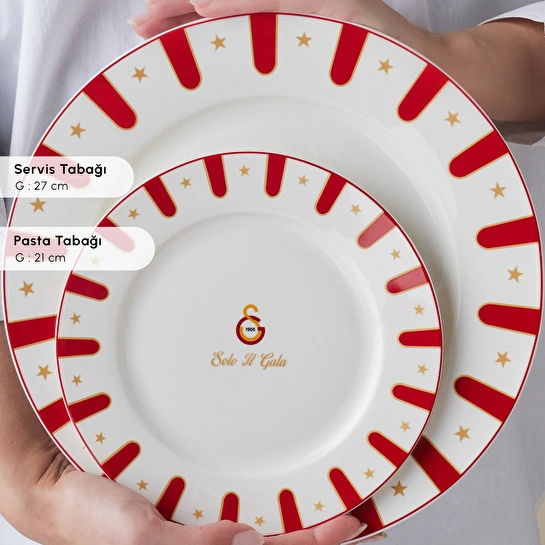 Karaca x Galatasaray Lisanslı Forever Bone 24 Parça 6 Kişilik Yemek Takımı