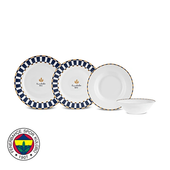 Karaca x Fenerbahçe Lisanslı Forever Bone 24 Parça 6 Kişilik Yemek Takımı