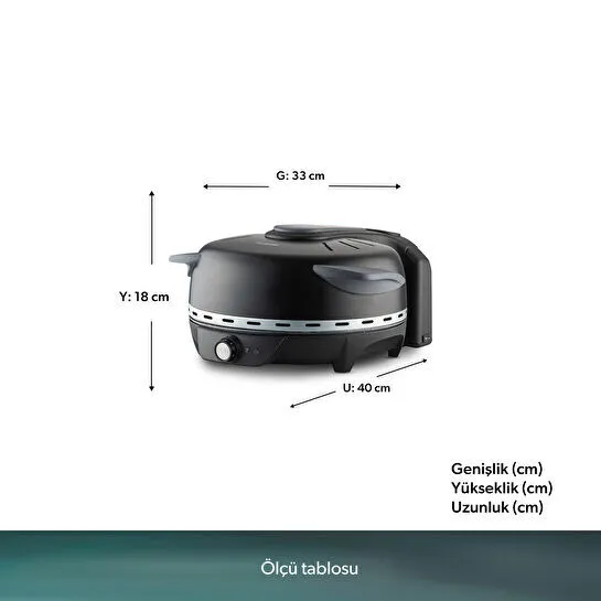 Homend Közy °400 Pizza Pide Lahmacun ve Sebze Közleme Makinesi