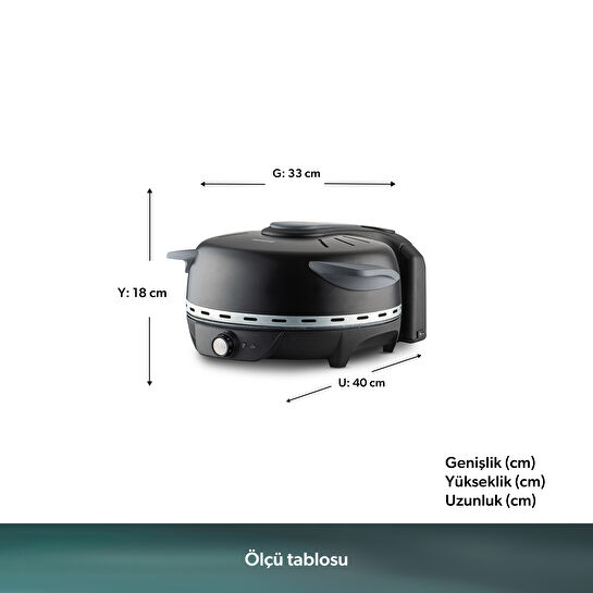 Homend Közy °400 Pizza Pide Lahmacun ve Sebze Közleme Makinesi