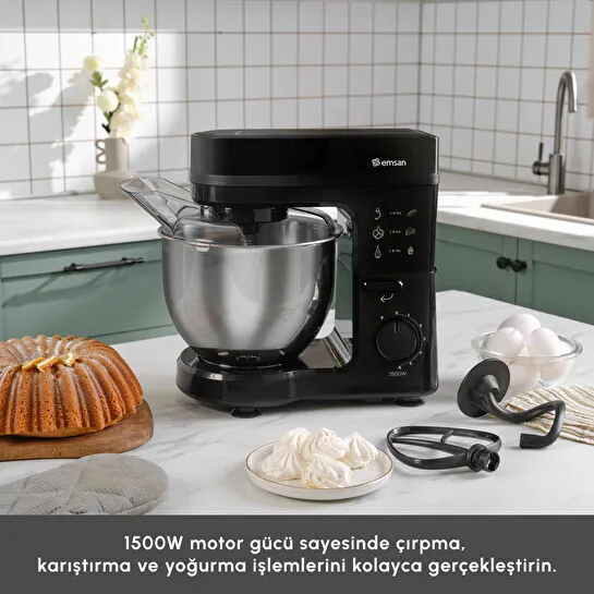Emsan Maestrochef Stella Hamur Yoğurma Makinesi Black 1500W 5L