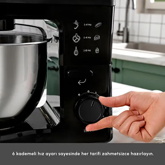 Emsan Maestrochef Stella Hamur Yoğurma Makinesi Black 1500W 5L