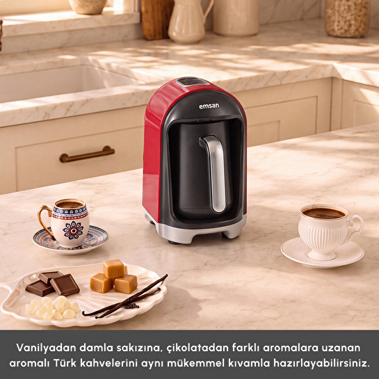 Emsan Kumda 5 Fincan Kapasiteli Türk Kahve Makinesi Ruby