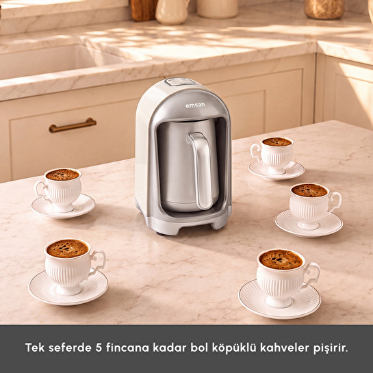 Emsan Kumda 5 Fincan Kapasiteli Türk Kahve Makinesi Starlight