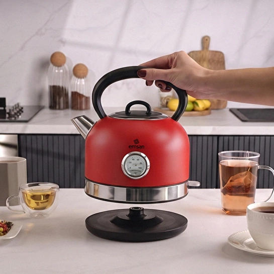 Emsan Retro Su Isıtıcısı 2202 Retro Red 1,7 L 2200W