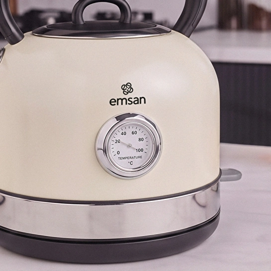 Emsan Retro Su Isıtıcısı 2202 Retro Cream 1,7L 2200W