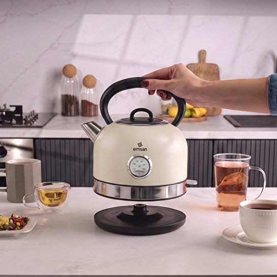Emsan Retro Su Isıtıcısı 2202 Retro Cream 1,7L 2200W