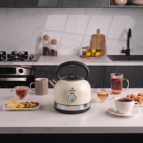 Emsan Retro Su Isıtıcısı 2202 Retro Cream 1,7L 2200W