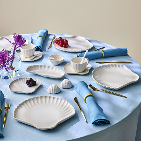 Karaca Stream Bone Ostra 34 Parça 6 Kişilik Kahvaltı Takımı